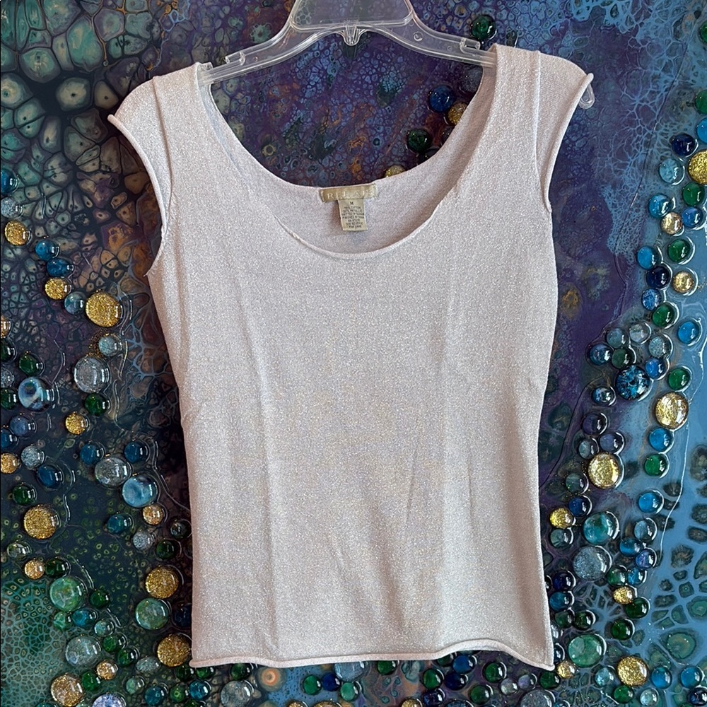 Cap Sleeve Silver ShimmerTop